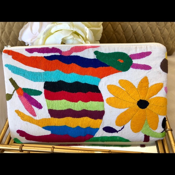 Fiesta Mexican clutch handmade - Picture 2 of 5